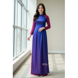 A54 - Set Áo Dài Lụa Đổi Màu | Kèm Quần