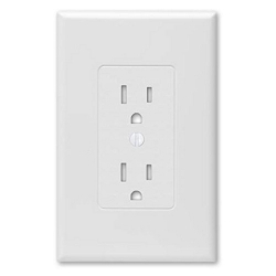 Taymac 2600W Masque Revive Polycarbonate White 1-Gang Cover, Replaces Old and Discolored Wall Plate for Electrical Outlet, Decor and Home Improvement Essentials