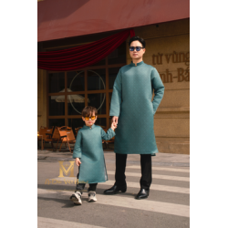 D42 - Green Men’s Áo Dài Xuân Ngọc (Family Áo Dài). Final sale (no return/exchange)