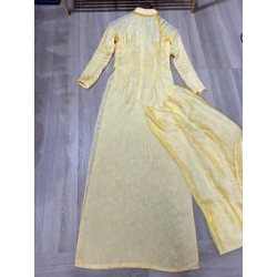 A26 - Áo Dài Vàng Tencel 2 Tà. Final sale (no return/exchange)