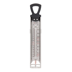 Taylor Stainless Steel Candy and Deep Fry Thermometer, 12-Inch Analog Paddle with Pan Clip, Ideal for Frying, Sugar, Brewing, Syrup, and More