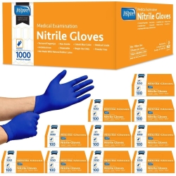 Inspire Nitrile Gloves Medical Examination | The Original Quality Stretch Cobalt Blue | 4.5 Grade Disposable Gloves Latex Free Doctors, EMT, Food Service, Cleaning, Household, Hospitals and More
