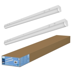 Philips LED ProjectLine All-in-One Batten Strip 2-Pack, 4ft, Dimmable, Hardwired, Multi-Lumen, Selectable White LED Light, Multi-Wattage, 50,000 Hours, Damp Locations, 120-277V