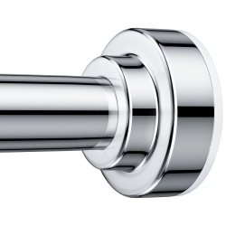 TEECK Shower Curtain Rod, 32-80 inch Adjustable Spring Tension Curtain Rod, Never Rust Anti-Slip Shower Curtain Rod for Bathroom, No Drilling, Never Collapse, Easy to Use, Silver