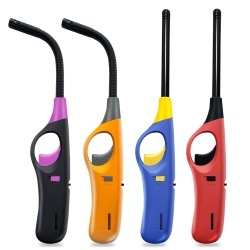 4 Pack Candle Lighter Long Lighters, Refillable Butane Lighters for Candle Camping Fireplace Party BBQ Grill(No Fuel)