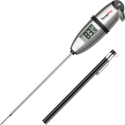 TempPro TP02S Digital Food Thermometer for Cooking Bread Baking Sourdough Liquids, Meat Thermometer Digital with Super Long Probe for Kitchen BBQ Yogurt Candy Making Accessory (Previously ThermoPro)