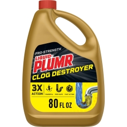 Clorox Liquid-Plumr Pro-Strength Clog Destroyer, Liquid Drain Cleaner, 80 Fluid Ounces (Package May Vary)