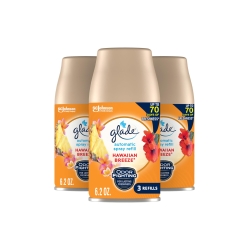 Glade Automatic Spray Air Freshener Refill, Scented Air Freshener for Home and Bathroom, Hawaiian Breeze, 6.2 Oz, 3 Count