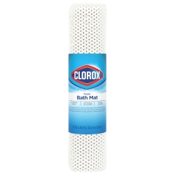 Duck Brand Clorox Cushioned Foam Bath Mat for Tubs, Non-Slip with Suction Cups, 17 Inches x 36 Inches, White