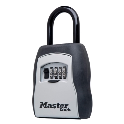 Master Lock Key Lock Box, Outdoor Lock Box for House Keys, Portable Combination Lockbox Resettable Code, 5400EC, Black