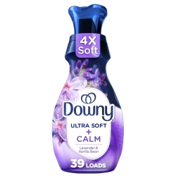 Downy Ultra Soft Fabric Softener Liquid, Calm, Lavender and Vanilla Bean, 26 fl oz, 39 Loads