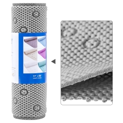 Double Layer Foam Non Slip Bathtub Mat 37x17in, More Comfortable and Thicker Tub Mat Than Ordinary Foam Shower Mat, Bath Mat for Tub with Suction for Comfort and Safety (Grey, 36'' x 17'')