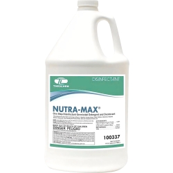 Theochem Nutra-Max Hospital Grade Disinfectant, EPA List N & G, Kills 99.9% Viruses & Bacteria, 1:32 Concentrate Makes 32 Gallons, Commercial Multi-Surface Cleaner For Home