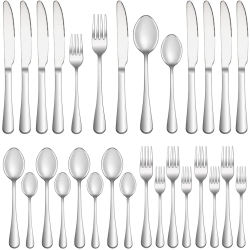 20 Piece Silverware Set Service for 4,Premium Stainless Steel Flatware Set,Mirror Polished Cutlery Utensil Set,Durable Home Kitchen Eating Tableware Set,Include Fork Knife Spoon Set,Dishwasher Safe