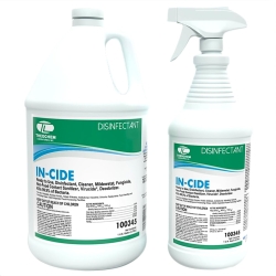 Theochem In-Cide Hospital Grade Disinfectant Spray - EPA Registered Cleaner Kills 99.9% MRSA, H1N1- Medical Grade for Home Office Clinic - Fresh Scent - 1 Gallon + 32oz Bundle