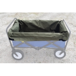UpBloom - Wagon Liner & Cover Patent Pending - Heavy Duty Water Resistant Repellent Distressed Fabric with Easy Unloading Handles - Fits Most Utility Carts/Collapsible Wheelbarrow Styles (Large)