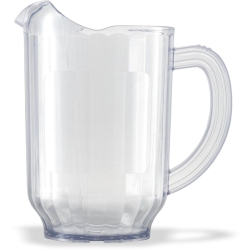 Carlisle FoodService Products Versapour Clear Pitcher Tall Pitcher for Restaurants, Catering, Kitchens, Plastic, 60 Ounces, Clear