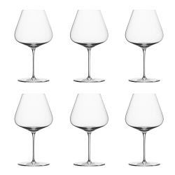 Zalto Oversized Burgundy Glass – Hand-Blown Austrian Crystal Stemware for Pinot Noir & Full-Bodied Reds – 9.1″ Tall, 4.9″ Wide Bowl, 960 ml Capacity – Luxury Wine Gift Set of 6 - Dishwasher Safe