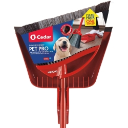 O-Cedar Pet Pro Broom with Step-On Dustpan | Remove 99% with One Sweep | Removes 3 Times More Pet Hair | Quiet Cleaning Tool for Cat and Dog Owners