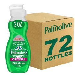 PALMOLIVE Dishwashing Liquid, Travel Dish Soap, Original Scent, Green, 3 Fluid Ounce Bottle (Case of 72) - Total of 216 Fluid Ounces - Dishwashing Liquid - Kitchen Soap & Cleaning Supplies