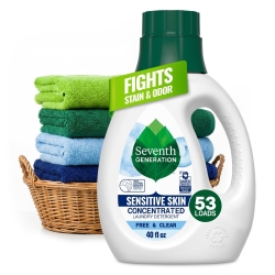 Seventh Generation Concentrated Laundry Detergent Liquid Free & Clear Fragrance Free 40 oz