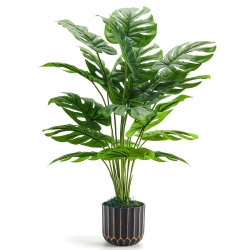 Der RoseFake Plants Tall Artificial Monstera Faux Plants Indoor Outdoor Tree for Living Room Home House Decor