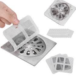 Disposable Hair Drain Stickers, 2025 Upgraded Disposable Floor Drain Filter Stickers, Bathroom Shower Drain Protector, Mesh Cover Floor Drain Sticker for Kitchen Bathroom Tub (10)