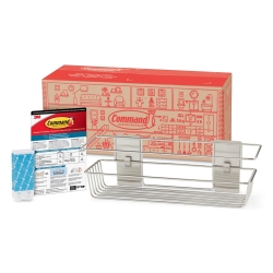 Command Shower Caddy with Water Resistant Strips, Organize Your Bathroom, Easy to Open Packaging Bathroom Decor