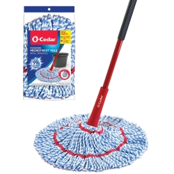 O-Cedar MicroTwist MAX Microfiber Twist Mop with 1 Extra Refill | Features Hands-Free Wringing | Extra Large 18-Inch Mop Head | Safe on All Floor Types