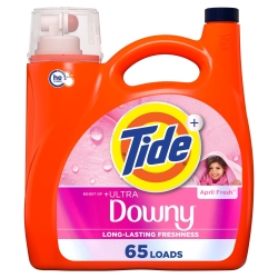Tide Plus Boost of Ultra Downy Liquid Laundry Detergent, April Fresh Scent, 92 fl oz, 65 Loads, Laundry Detergent Liquid with Long-Lasting Freshness