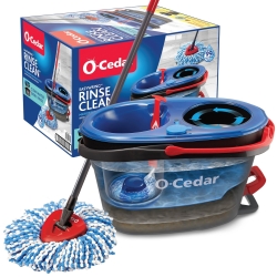 O-Cedar RinseClean Spin Mop & Bucket System | Clean with Water | Removes 99% of Bacteria